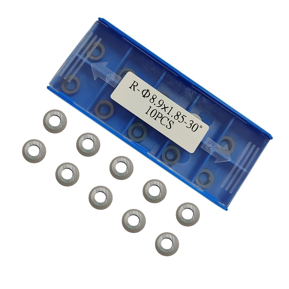 FOXBC 8.9mm(1/3 inch) Round Carbide Inserts Ci5 for Woodturning Tools, Indexable - 10 Pack