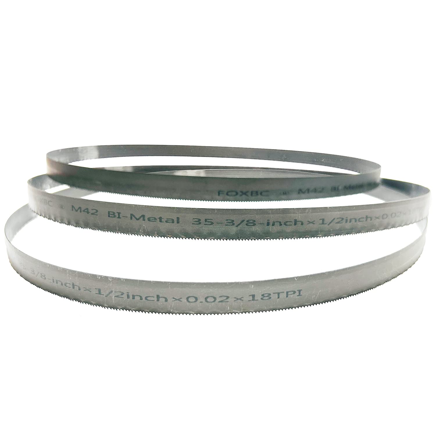 FOXBC 35-3/8 Zoll Bandsägeblatt 24 TPI für Milwaukee 48-39-0539 Tragbares Bandsägeblatt, 35-3/8" x 1/2" x .020" 24 TPI, 3er-Pack