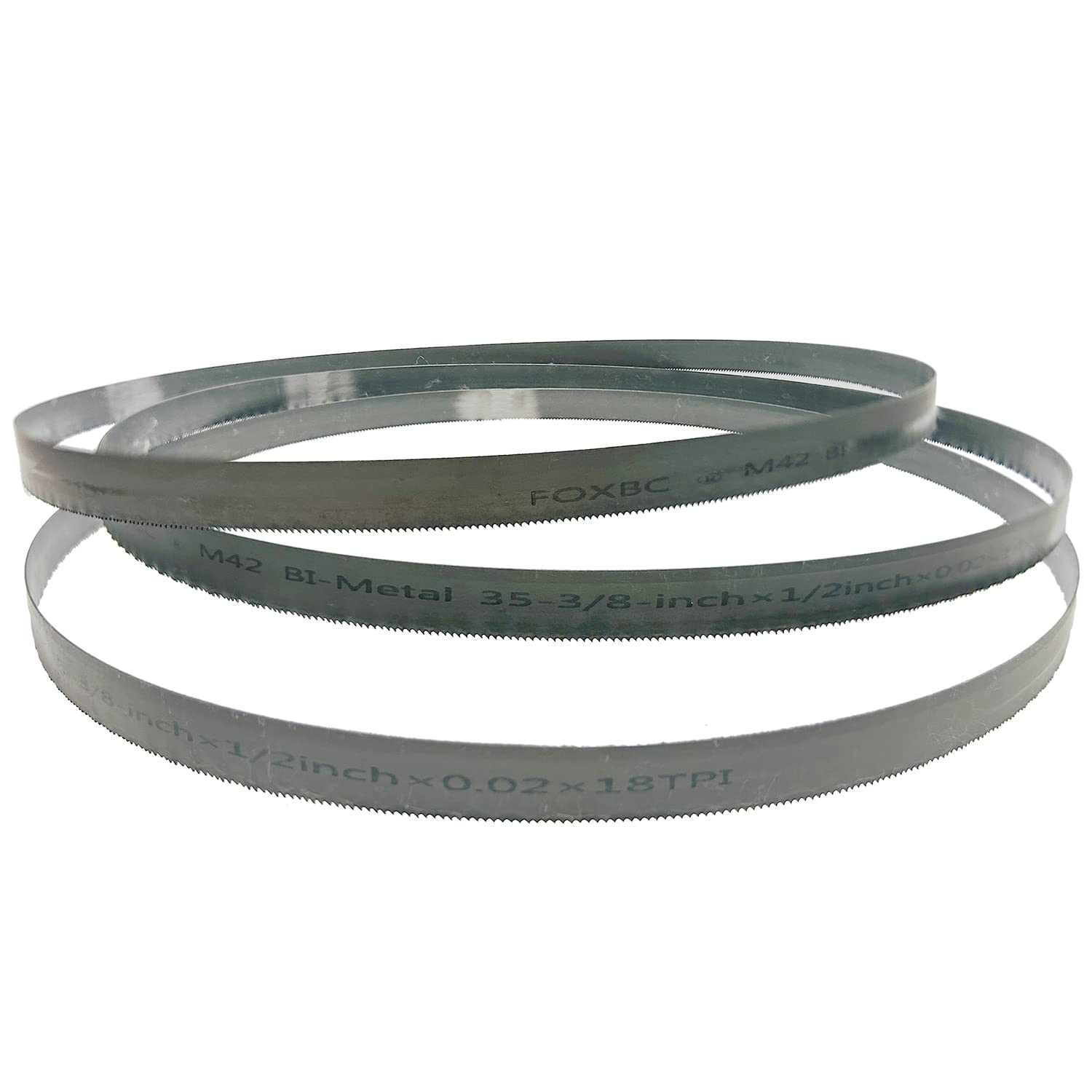 FOXBC 35-3/8 Zoll Bandsägeblatt 24 TPI für Milwaukee 48-39-0539 Tragbares Bandsägeblatt, 35-3/8" x 1/2" x .020" 24 TPI, 3er-Pack