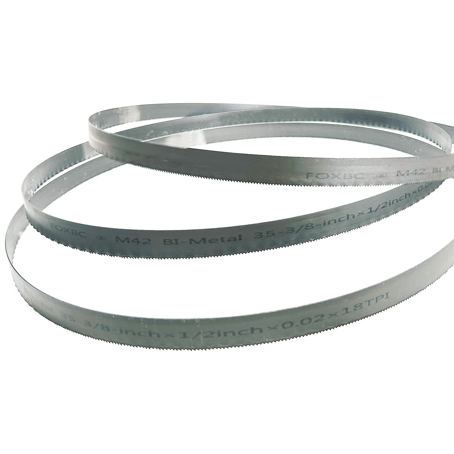 FOXBC 35-3/8 Zoll Bandsägeblatt 24 TPI für Milwaukee 48-39-0539 Tragbares Bandsägeblatt, 35-3/8" x 1/2" x .020" 24 TPI, 3er-Pack