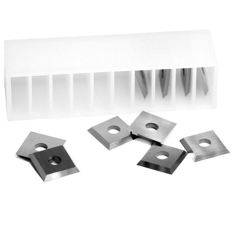 12 x 12 x 1,5 mm quadratische Wolframkarbid-Einsätze, Klingen, Fräser für die Holzbearbeitung, spiralförmiger Hobelkopf, 10 Stück