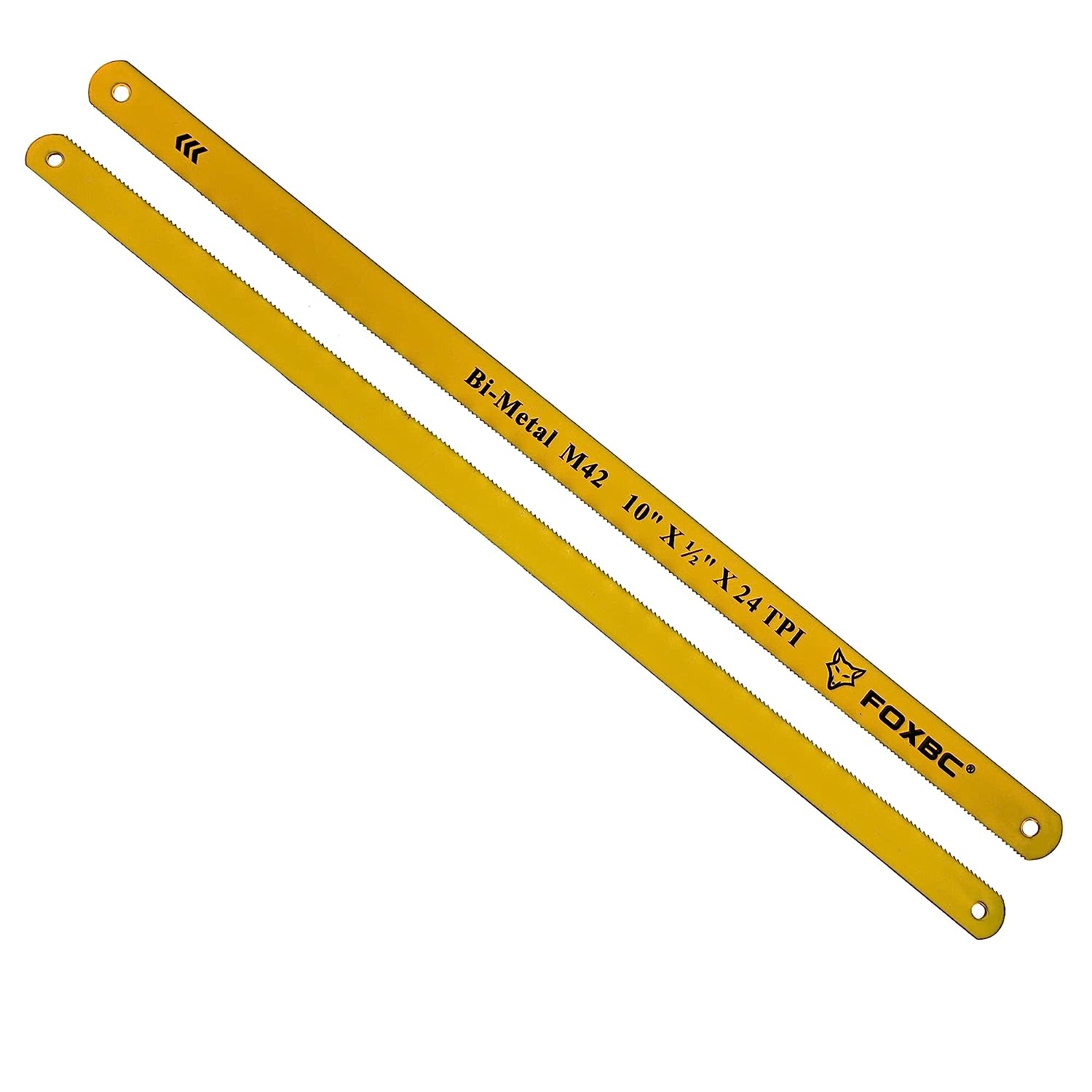 FOXBC 10-Zoll-Bügelsägeblatt 24 TPI, Bimetall M42, Metallschneiden, 10er-Pack
