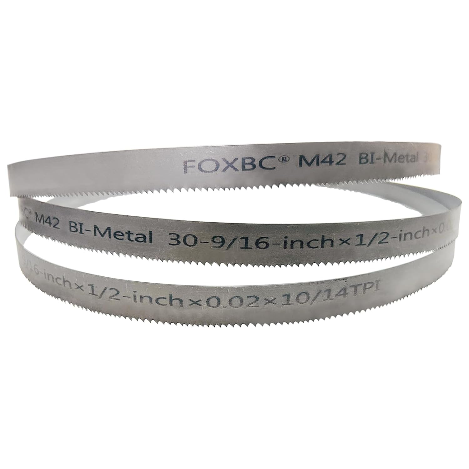 FOXBC 30-9/16 Zoll Bandsägeblätter 10/14 TPI, 30-9/16" x 1/2" x .020", Ersatz für Milwaukee Metallbandsäge, 3er-Pack