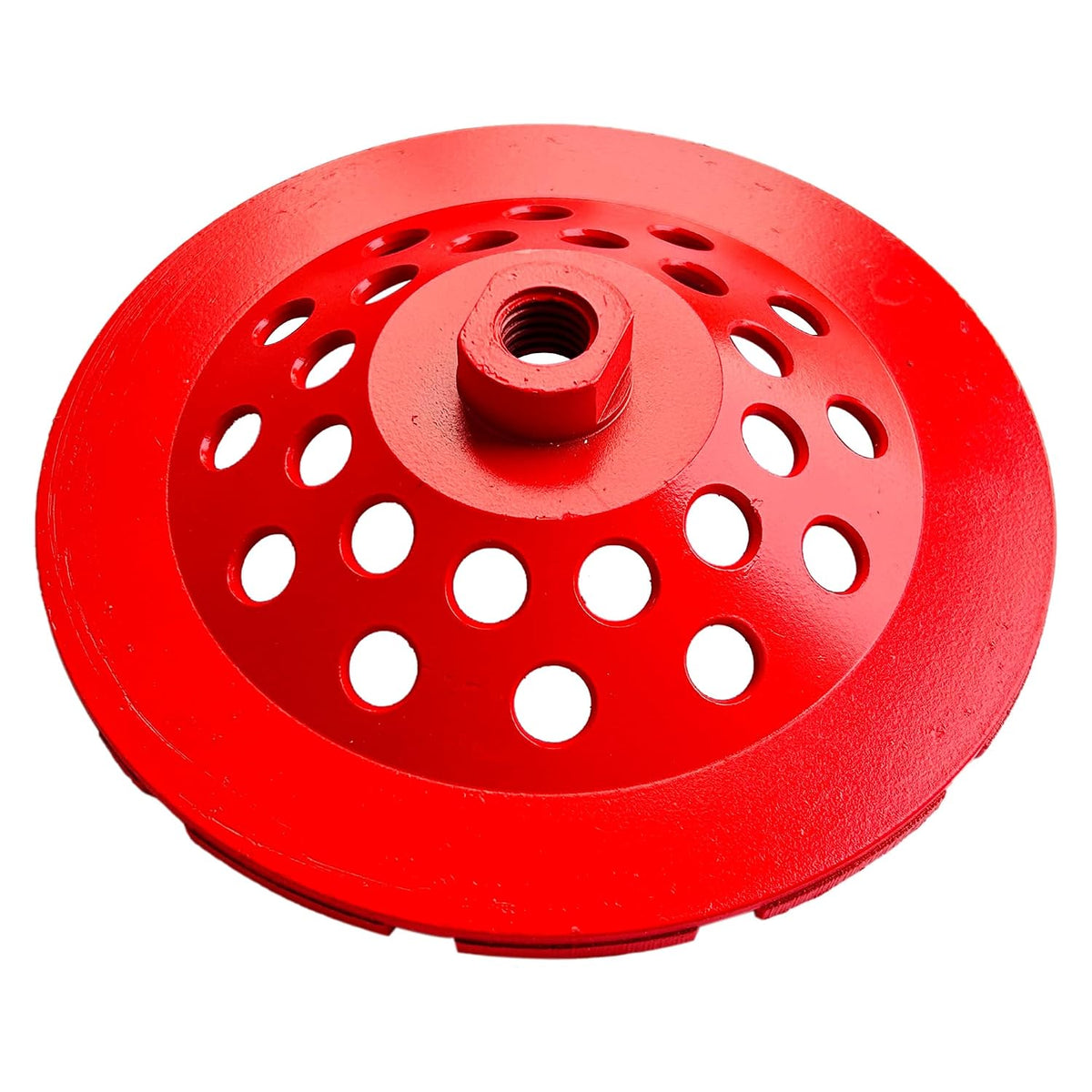 FOXBC 7 Inch Diamond Double-Row Segmented Cup Wheel for Grinding and Leveling Concrete, Masonry and Stone, 5/8"-11" Arbor