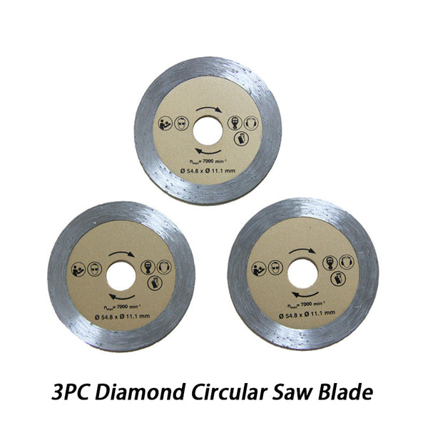 54.8x11.1mm Diamond Circular Saw Blades Wood Cutting for Dremel Rotary Tool - 3Pack