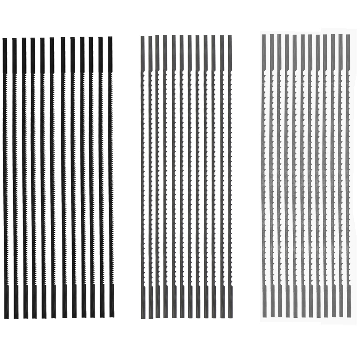 5-Zoll-Dekupiersägeblatt-Set mit glattem Ende, 36er-Pack (28TPI, 12 TPI, 10TPI)