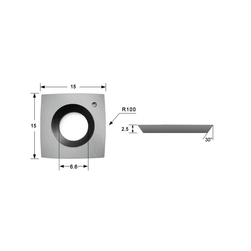 FOXBC 15mm Carbide Inserts 4"R Indexable for All Byrd Shelix Planer Cutterhead, Replacement for Byrd KN400, 10 Pack