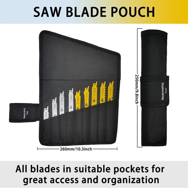 Reciprocating Saw Blades for Wood, Metal, Plastic Cutting Set. for DEWALT, Bosch, Makita, Milwaukee, Skil, Craftsman, Porter-Cable, Ryobi, Ridgid, Black&Decker and more