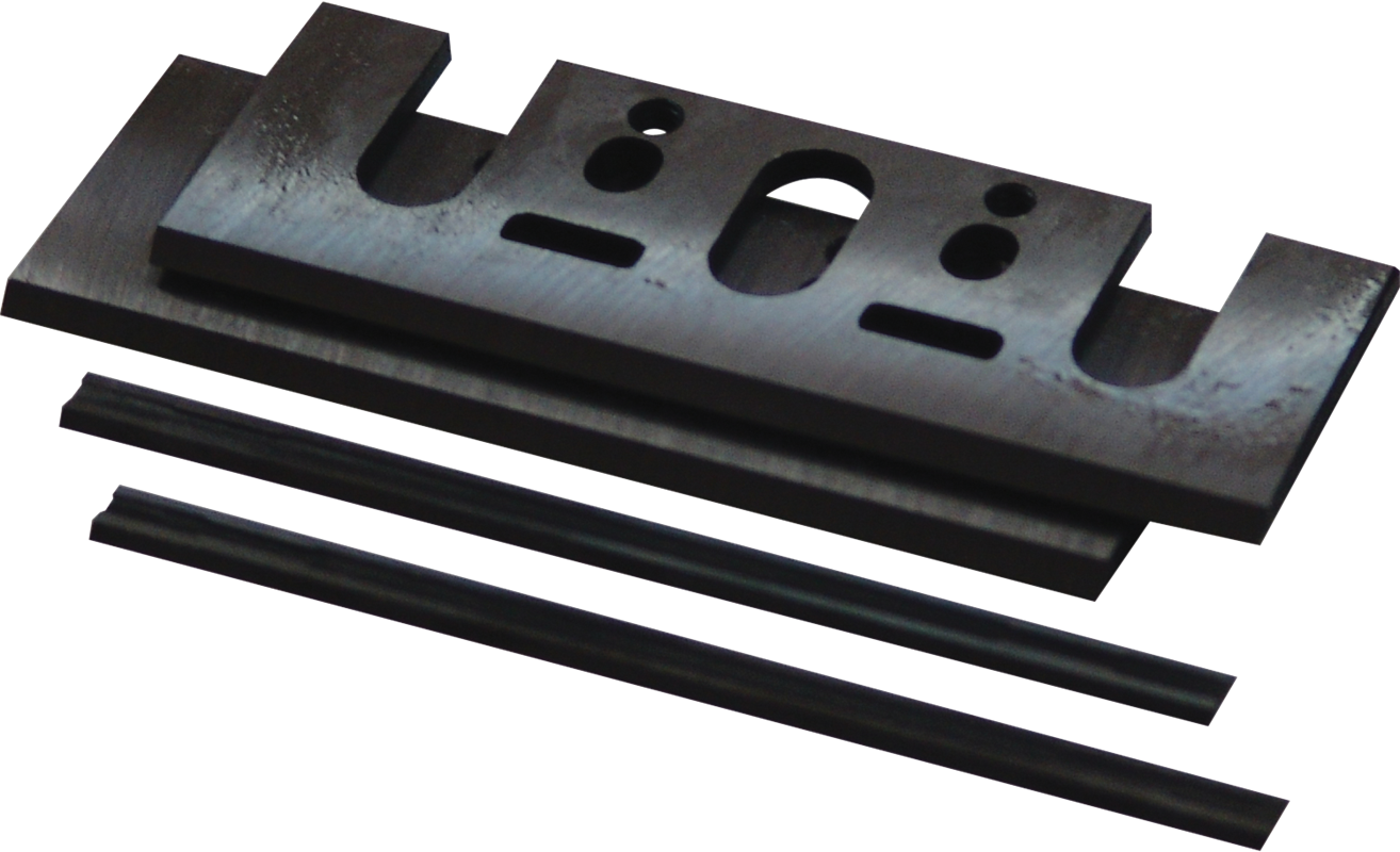 3-1/4" Hobelmessersatz mit Setplatte, doppelschneidiger Messersatz, Universaladapter