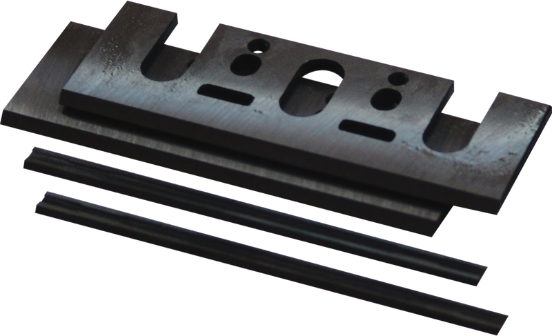 3‑1/4" Planer Blade Set with Set Plate Double Edged Blade Set Universal Adapter