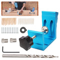 Pocket Hole Jig Drill Guide Kit Inclined Hole Drilling Fixture Woodworking Adjustable Borehole locator Tool Carpentry Set