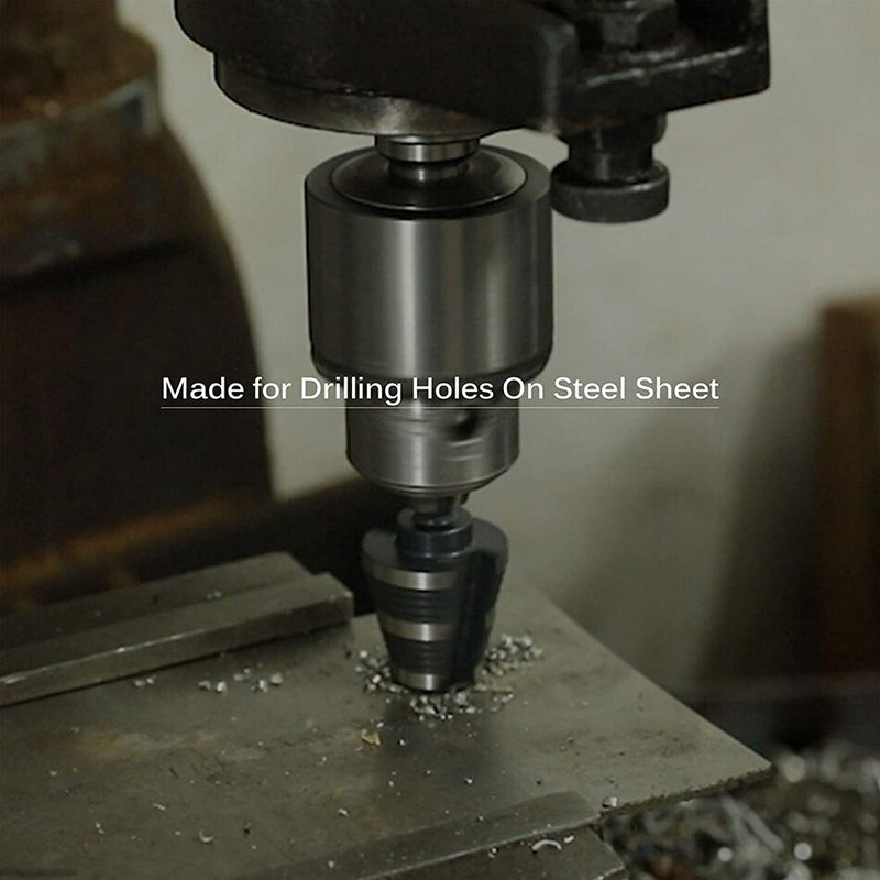 Double Fluted Faster Drilling Step Drill Bit Professional Unibit Drill Bit 7/8 to 1-3/8-In for Metal Steel Wood Aluminum