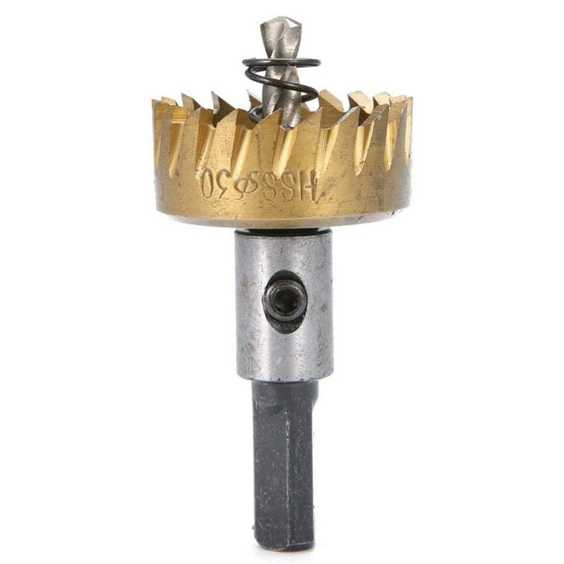 5Pcs HSS 6542 Titanium Coated Hole Sawtooth HSS Hole Saw Cutter Pilot Drill bit Set 16/18.5/20/25/30mm Metal working Tool