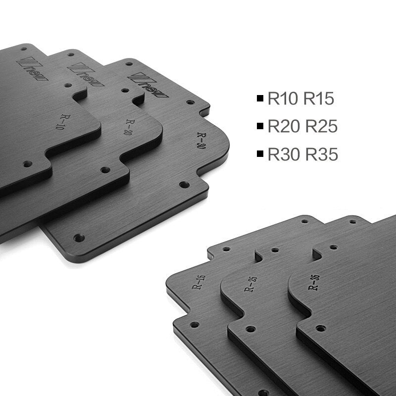 Woodworking Tool 6 in 1 Corner Radius Template Wood Panel Radius Jig Fillet Arc Locator Jig For Trimming Machine Router