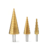 Double Fluted Faster Drilling Step Drill Bit Professional Unibit Drill Bit 7/8 to 1-3/8-In for Metal Steel Wood Aluminum