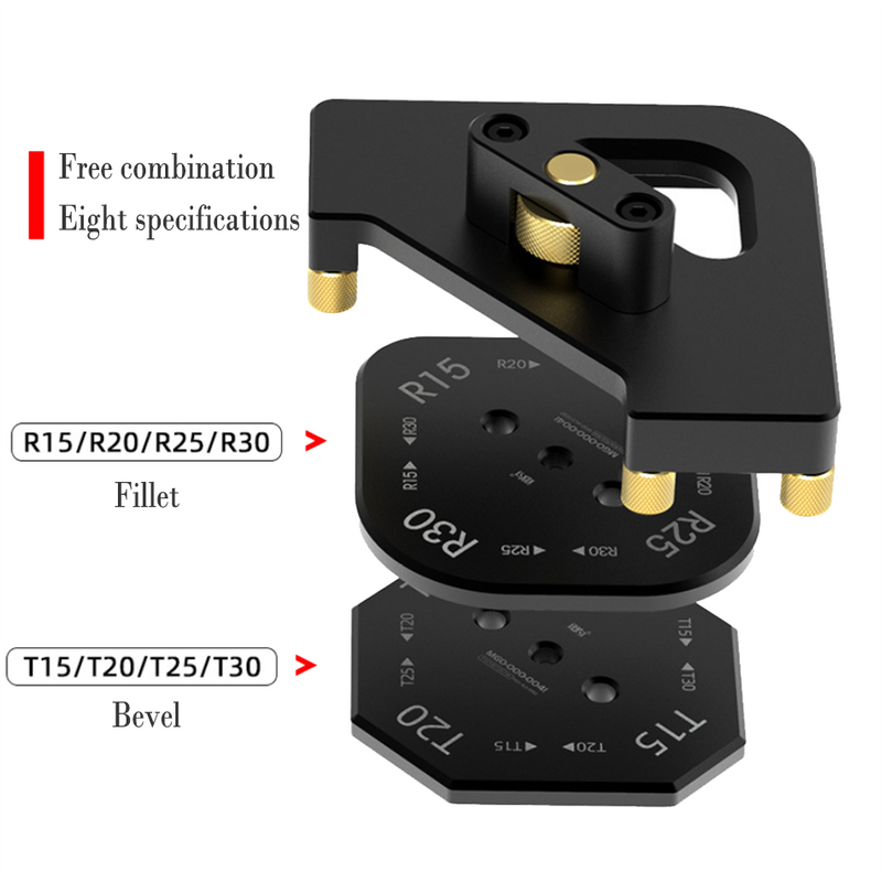 8 in 1 Corner Radius Template Jig Fillet Arc Locator Jig For Trimming Machine Wood Router Woodworking Tools