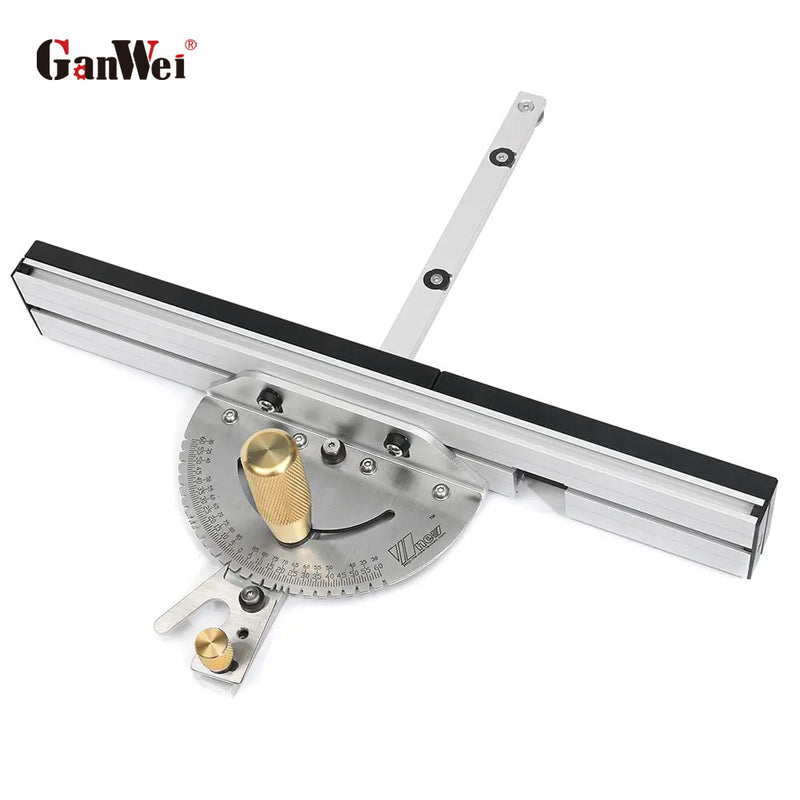 Miter Gauge Assembly Ruler with track Stop Table Saw/Router Miter Gauge Stop Sawing Assembly Ruler Woodworking Tool