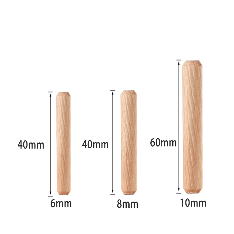 30 Stück Log Tenon Holzstab 3-in-1-Verbinder wird zum Verbinden von Schränken, Kleiderschränken, Möbeln und Holzbrettern verwendet