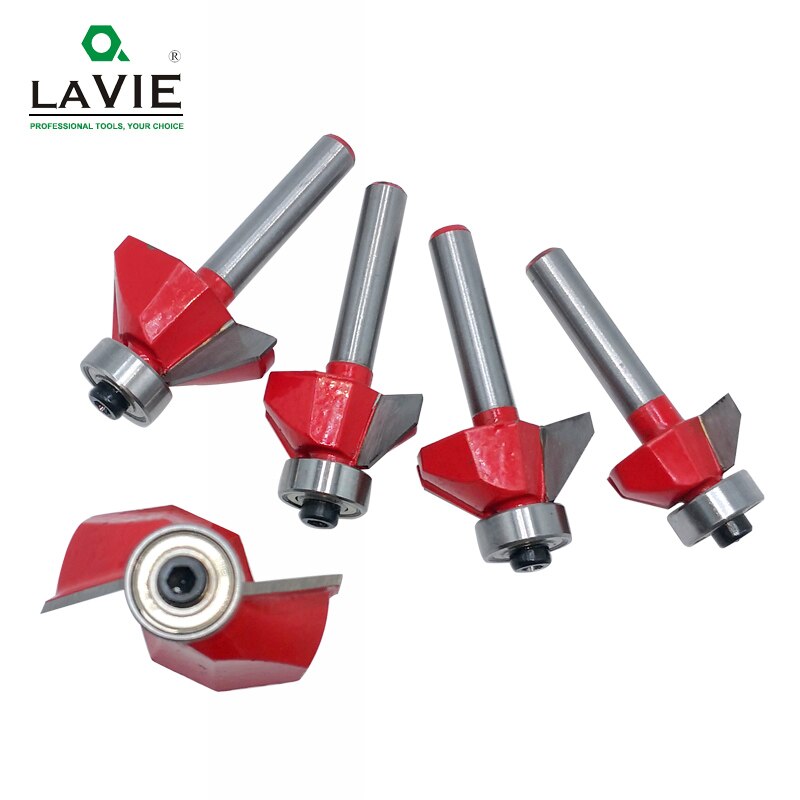 6mm 6.35mm Shank 45 Degree Chamfer Router Bit Edge Forming Bevel Woodworking Milling Cutter
