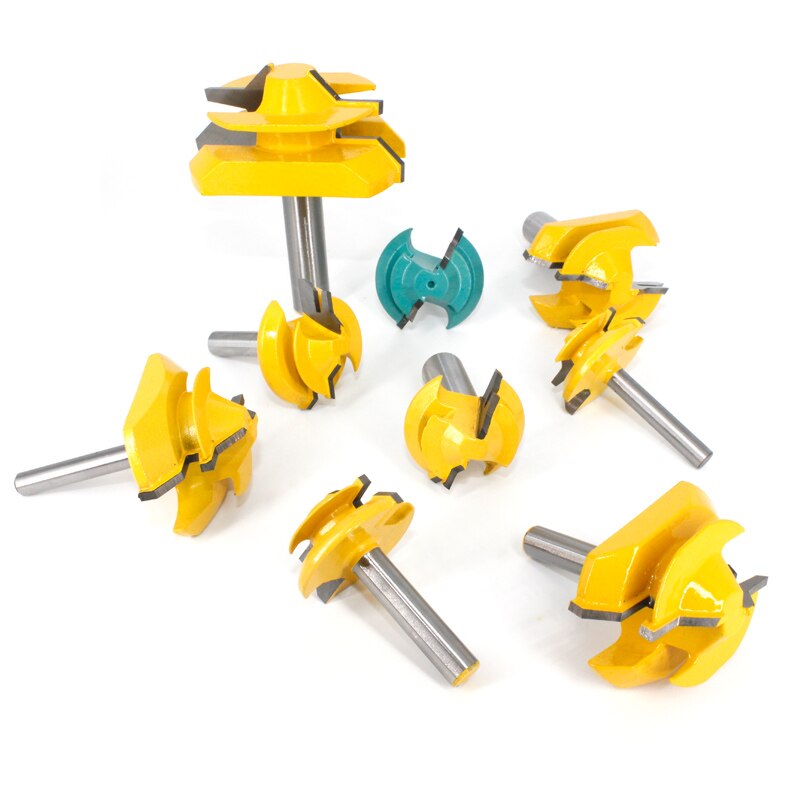 1/4" Shank 6.35MM 8MM 45 Degree Lock Miter Router Bit Tenon Milling Cutter Woodworking Tool For Wood Tools MC01 MC