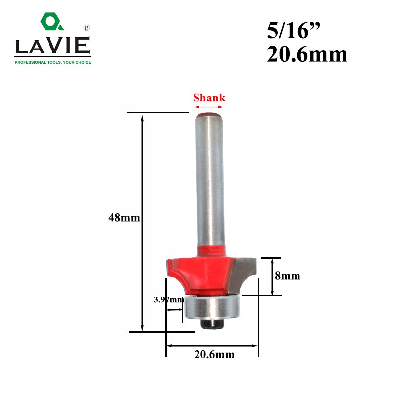 6mm 1/4 Shank Small Corner Round Router Bit for Wood Edging Woodworking Mill Classical Cutter Bit for  MC01035