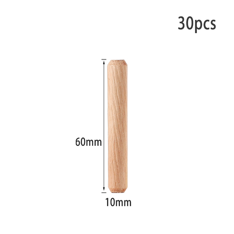 30 Stück Log Tenon Holzstab 3-in-1-Verbinder wird zum Verbinden von Schränken, Kleiderschränken, Möbeln und Holzbrettern verwendet