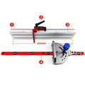 Woodworking Miter Gauge 450mm 0-90 Degree Angle with Aluminum Alloy Fence Stop Sawing Assembly Ruler for Table Saw Router