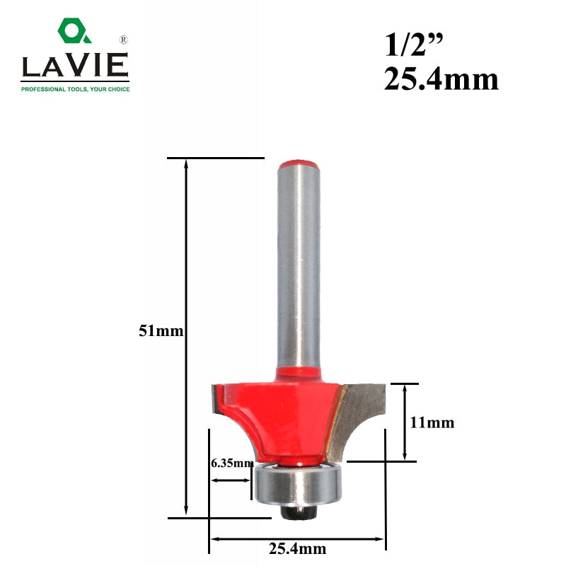 6mm 1/4 Shank Small Corner Round Router Bit for Wood Edging Woodworking Mill Classical Cutter Bit for  MC01035