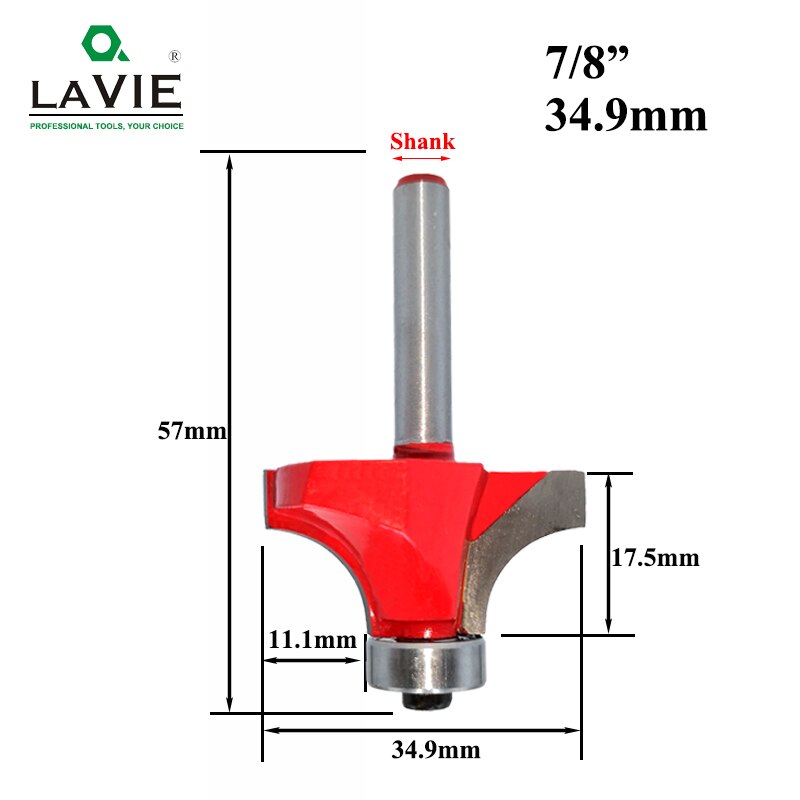 6mm 1/4 Shank Small Corner Round Router Bit for Wood Edging Woodworking Mill Classical Cutter Bit for  MC01035