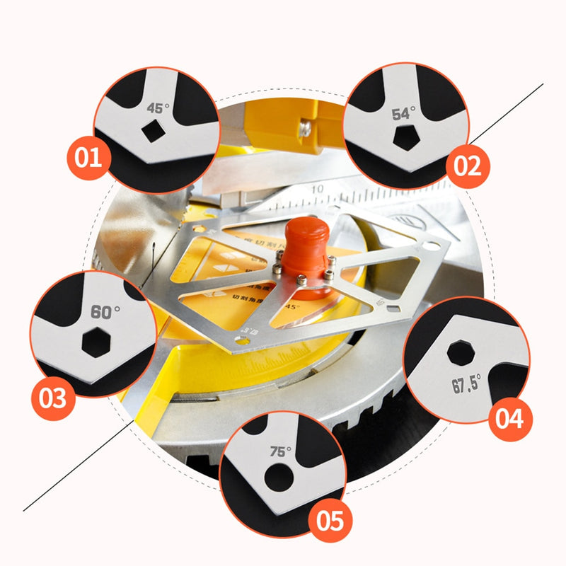 Table Saw Angle Adjusting Ruler Circular Saw Aluminum Alloy Multifunctional Protractor Woodworking Gauge Measuring Tool