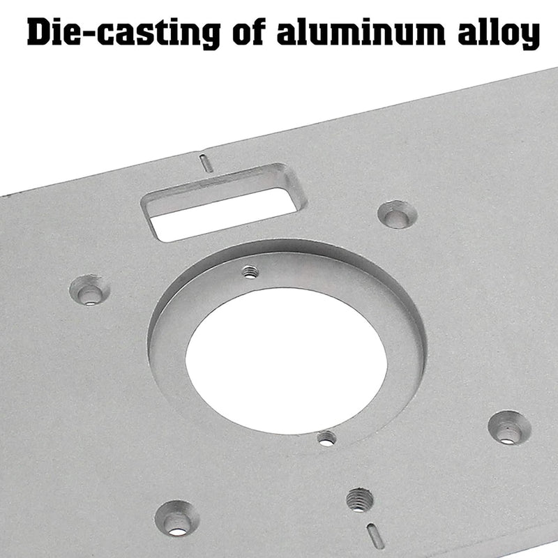 Aluminium-Frästisch-Einsatzplatte, Trimmmaschine, Flip-Board für Holzbearbeitung, Graviermaschinenbänke mit Ring