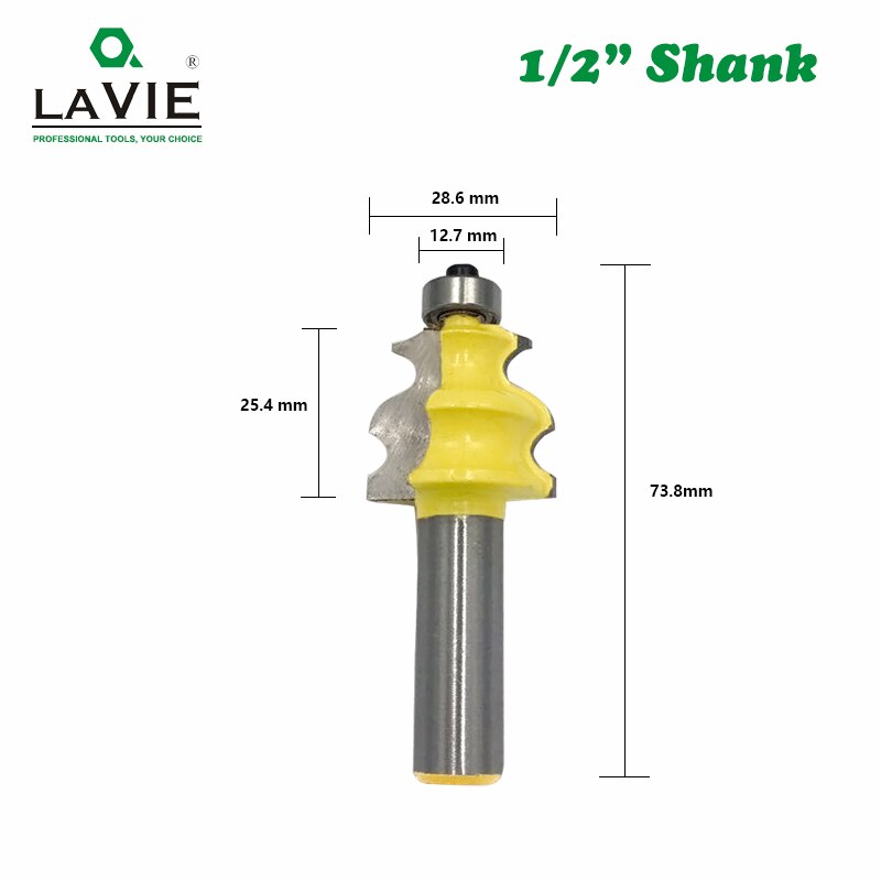 1pc 12mm 1/2 Shank Line Router Bit for Wood Architectural Molding Woodworking Milling Cutter Machine Tools Face
