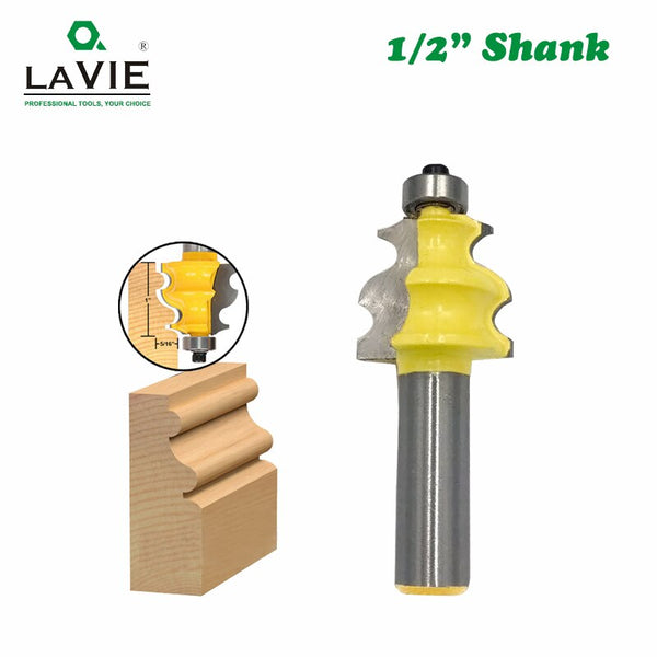 1pc 12mm 1/2 Shank Line Router Bit for Wood Architectural Molding Woodworking Milling Cutter Machine Tools Face