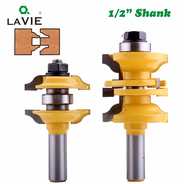 2 Stück 12 mm 1/2 Zoll Schaft-Eintritts- und Innentür-Ogee-Fräser-Bit, passender Fräser-Satz für Holzverarbeitungsmaschine