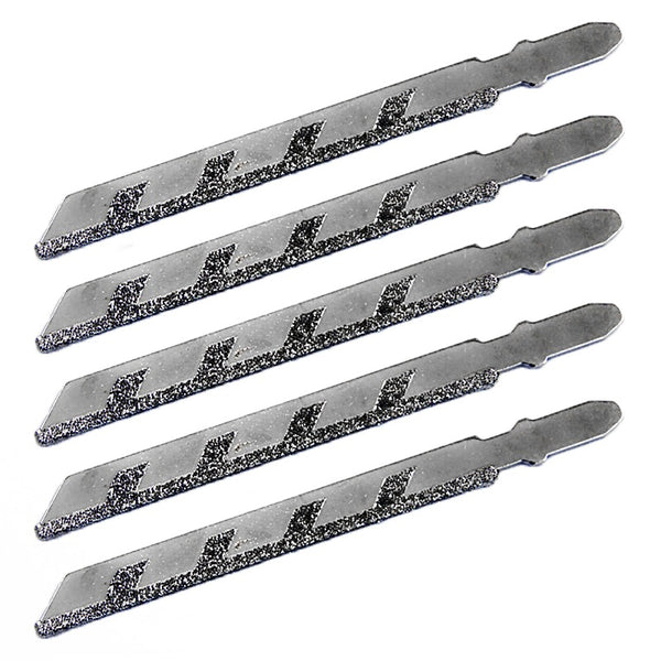 4" 100mm Diamond Coated Jigsaw Blades Set - T Shank - 5 Pack