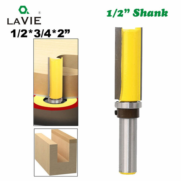 1PC 12MM 1/2 Flush Trim 2 "Fräser Wolfram Kobalt Legierung Trimmen Messer Vorlage Router Bit Holzbearbeitung werkzeuge