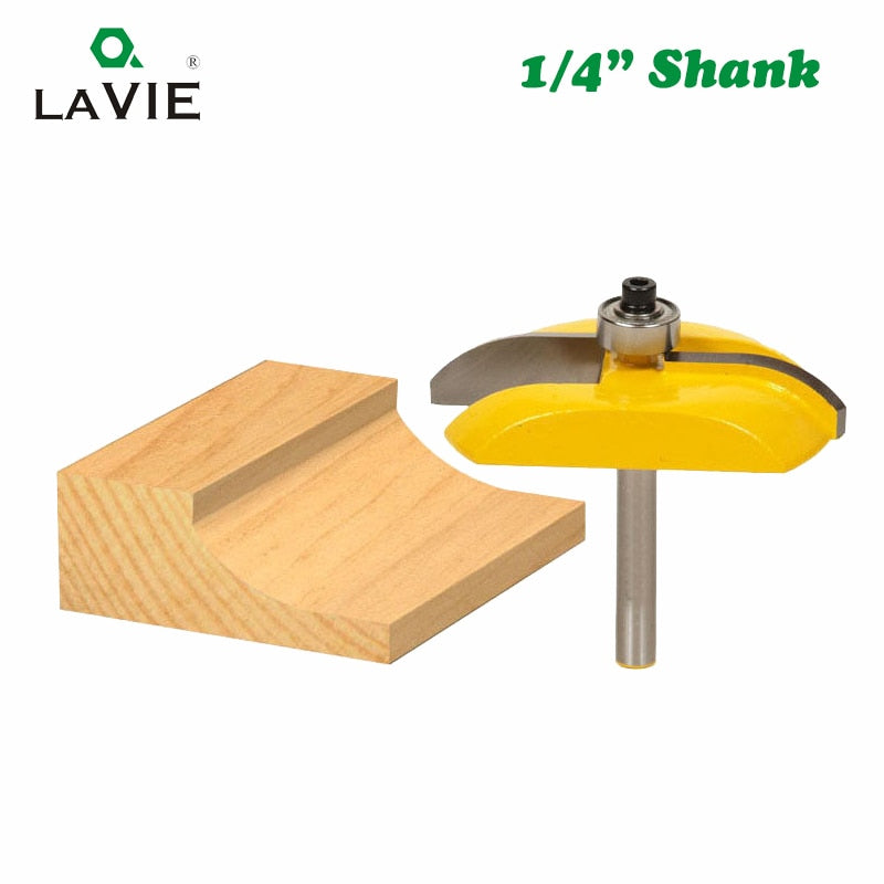 3pcs 1/4" Shank Round Rail & Stile Router Bits Set Cove Raised Panel Cutting Milling Cutter for Wood Woodworking Tools