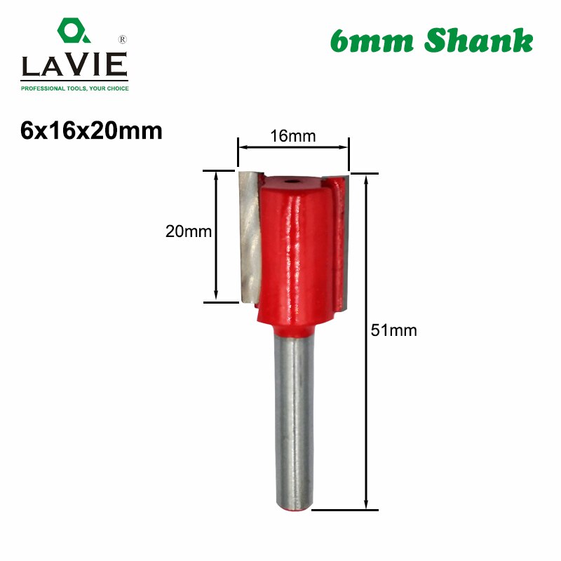 6mm Shank Wood Router Bit Straight T V Flush Trimming Cleaning Round Corner Cove Box Bits Milling Cutter for MC06012