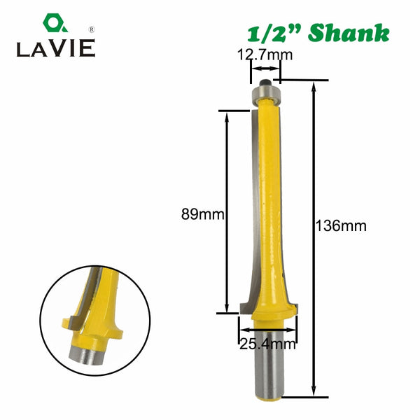 12MM 1/2 Shank Door Window Line Casing Router Bit Woodworking Milling Cutter for Wood Bit Tungsten Cobalt Alloy