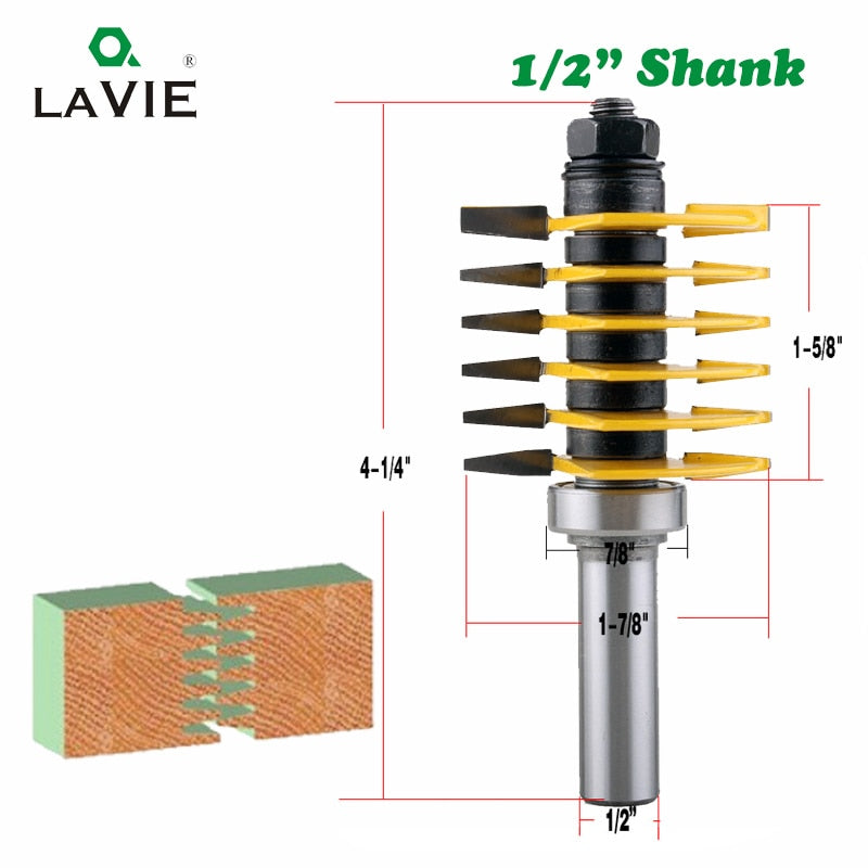 1pc 12mm 1/2 "Schaft Marke Neue 2 Zähne Einstellbare Finger Joint Router Bit Zapfen Cutter Industrie Grade für Holz Werkzeug