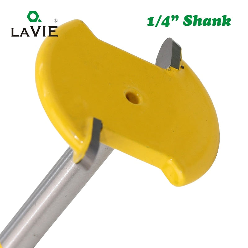 2pcs 1/4" Shank Flute and Bead Router Bit Arc Woodwork T-Shaped Tenon Bits Slotting Router Bit Set Milling Cutter