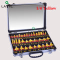 35PCS 1 Set 1/4 Woodworking Router Bits 1/2 Inch Milling Cutter Bits End Mill CNC Engraving Machine Tool