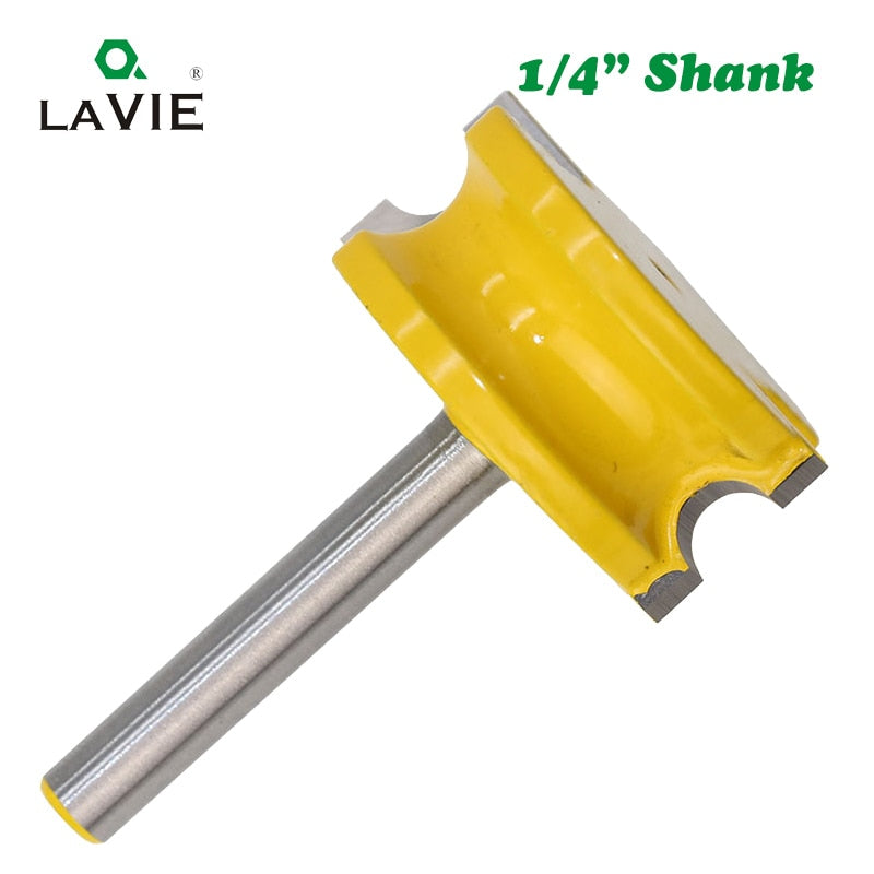 2pcs 1/4" Shank Flute and Bead Router Bit Arc Woodwork T-Shaped Tenon Bits Slotting Router Bit Set Milling Cutter
