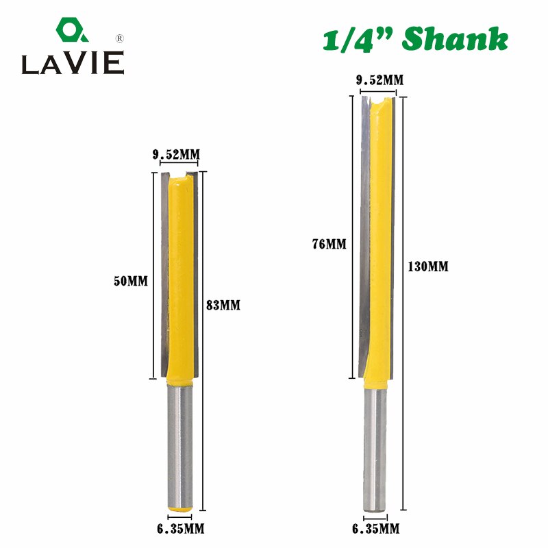 Router Bit 1/4 Shank Extension Long Straight Trimming Knife CNC Bit Milling Cutters for Wood Edge Cutting