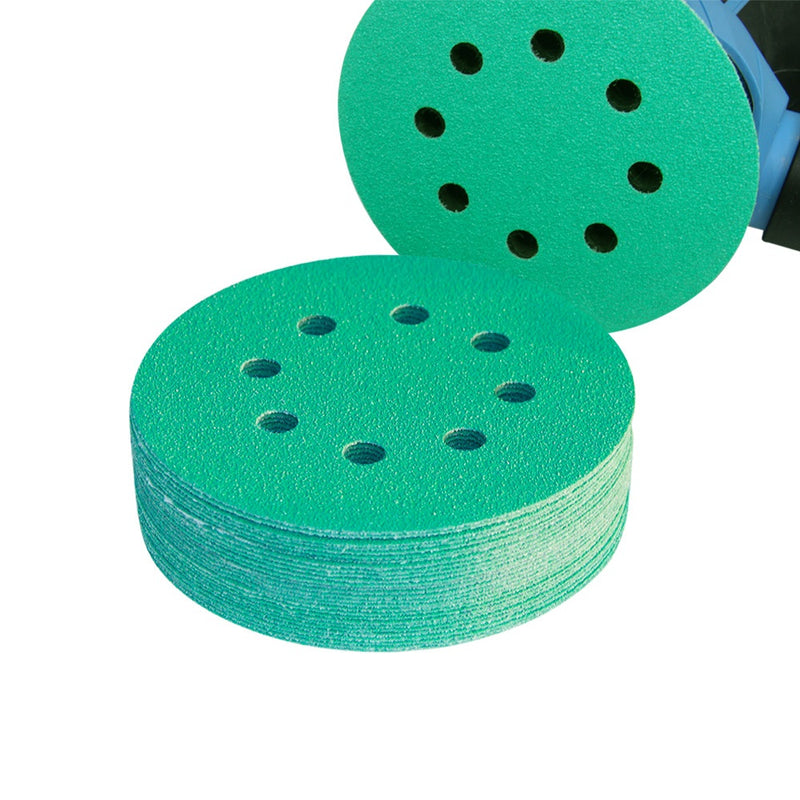 25PC 5" 125mm Sandpaper Film Sanding Disc Wet & Dry Hook & Loop with Grits 60~400 Anti Clog