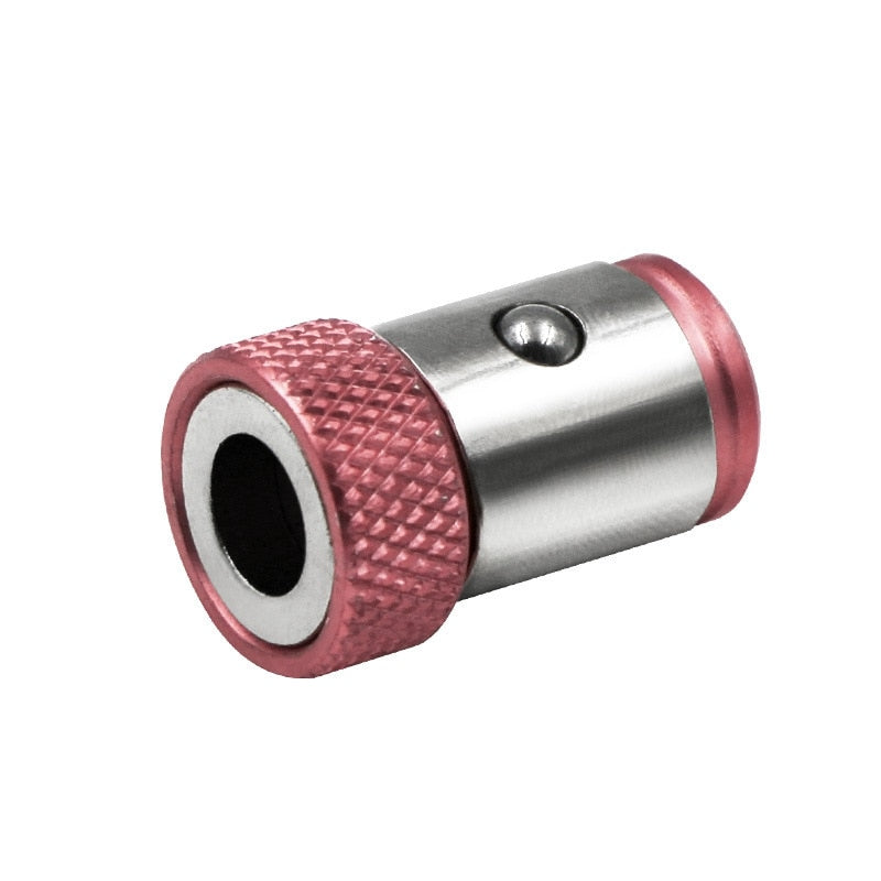 6.35mm Screwdriver head Magnetic Ring Alloy Electric Drill Magnetic Screw Drill Tip Universal Connecting Rod Adapter