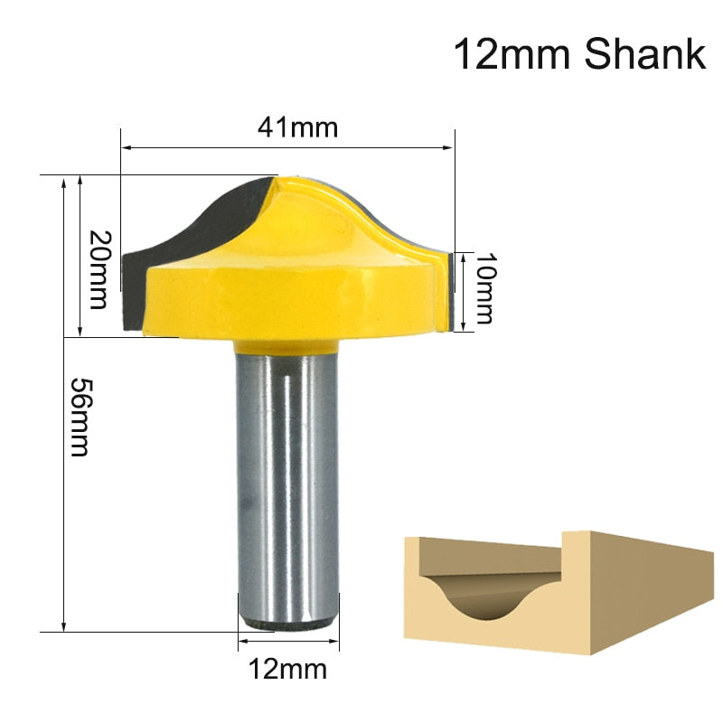 1pc 12MM 1/2 inch Shank Schaft 1-5/8" Ogee Nut Milling Cutter Carving Router Bits for Wood Tool Woodworking