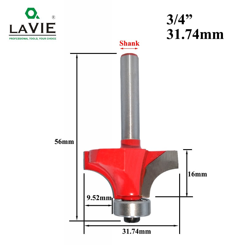 6mm 1/4 Shank Small Corner Round Router Bit for Wood Edging Woodworking Mill Classical Cutter Bit for  MC01035