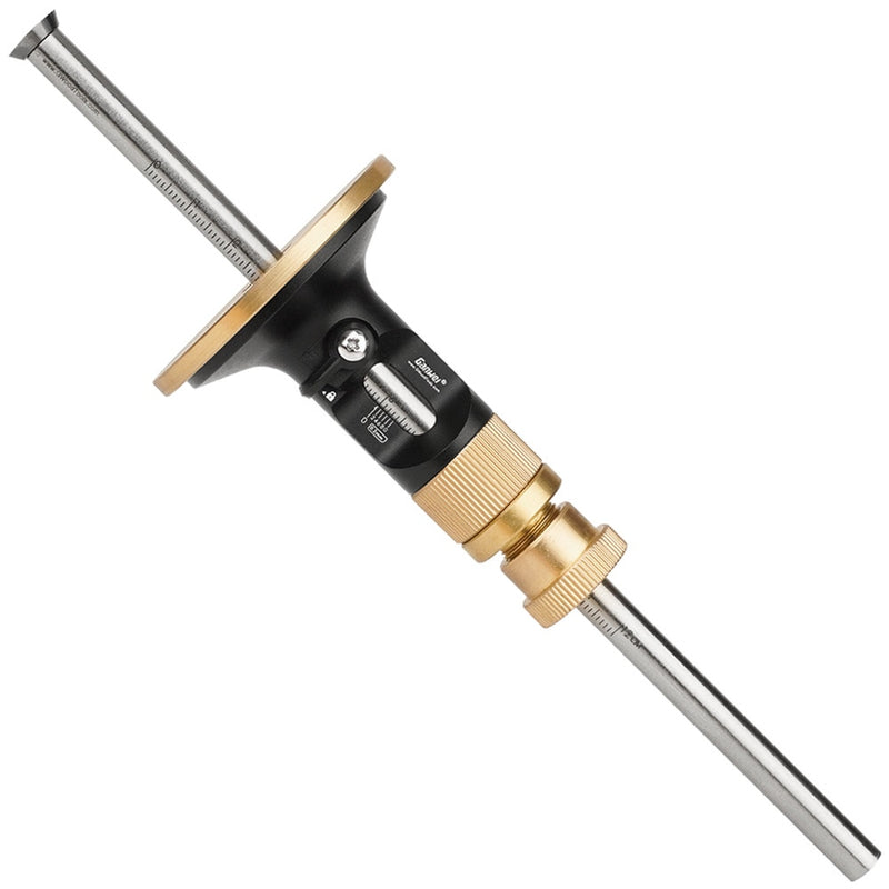 Wheel Marking Gauge Woodworking Marking Scriber With 2 Replacement Cutters Solid Metal Bar Wood Scribe Tool For Carpenter