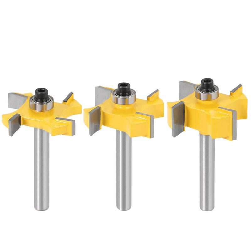 6mm 1/4 inch Shank T type bearings wood milling cutter Industrial Grade Rabbeting Bit woodworking tool router bits